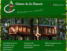 Tablet Screenshot of cabanesdelachaussee.com
